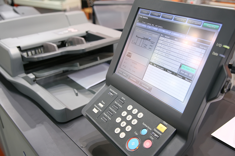 screen of printed equipment